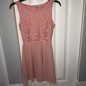 Pink flowery dress